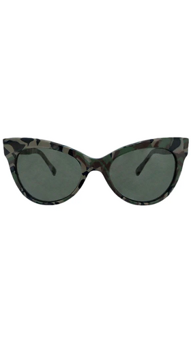 Norma Kamali Square Cat Eye Sunglasses