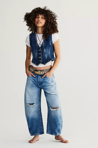 Free People Good Luck Barrel Jeans