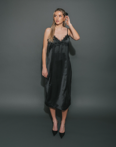 Brunette the Label Satin Maxi Dress