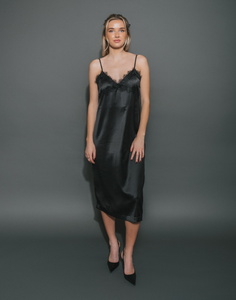 Brunette the Label Satin Maxi Dress