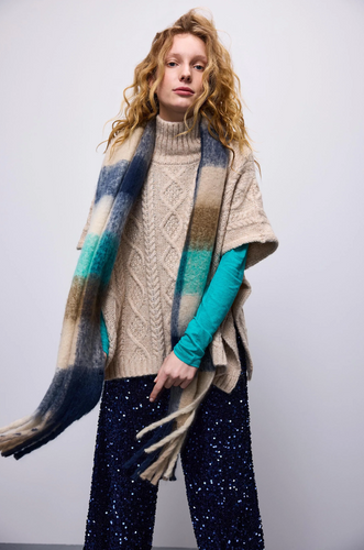 Summum Cable Knit Poncho