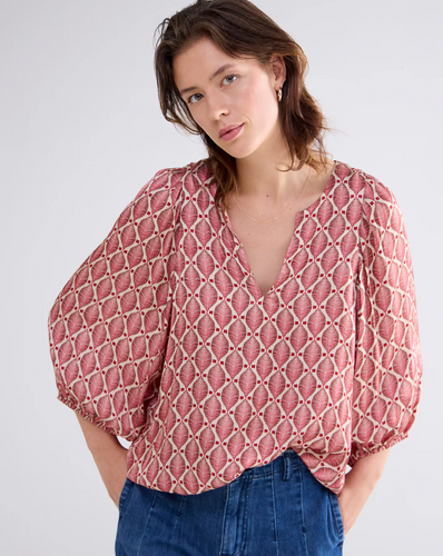 Summum Red Print Top