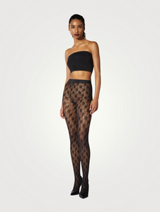 Wolford Rose Net Tights