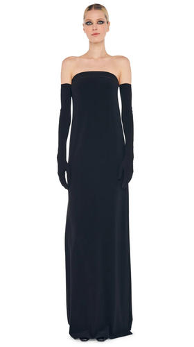 Norma Kamali Strapless Side Slit Dress