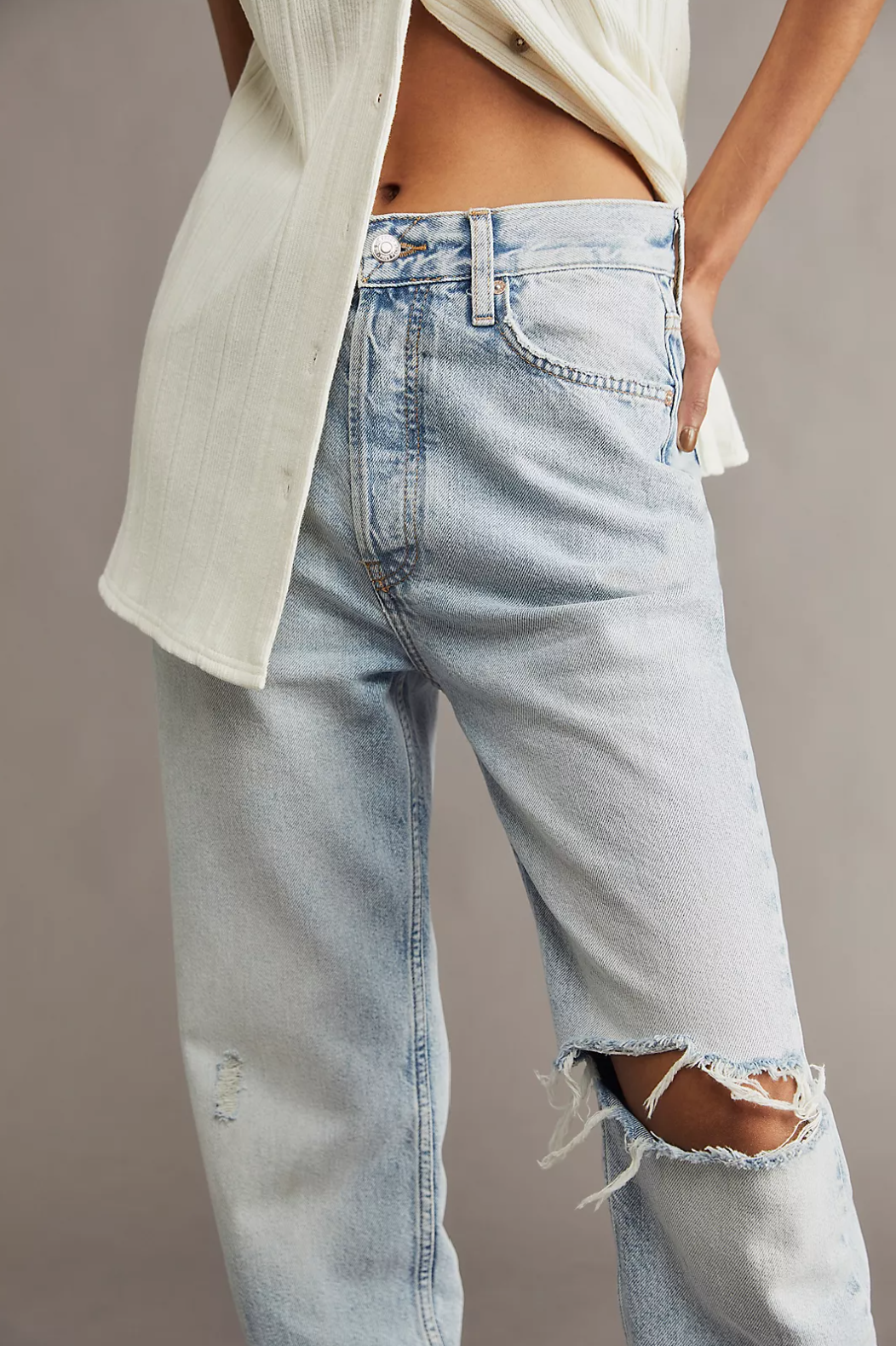 Product Name: Free People Women's Light Wash High Rise The Lasso Jeans