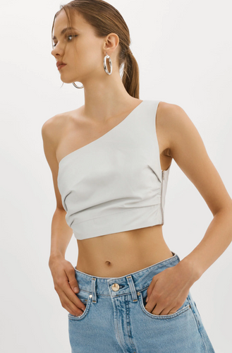 LAMARQUE Pesha Leather Crop Top